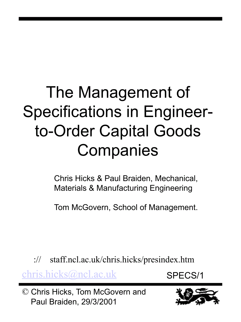 TheRoleofSpecificationinEngineer-to-OrderCapital规格工程师到资本的作用_第1页