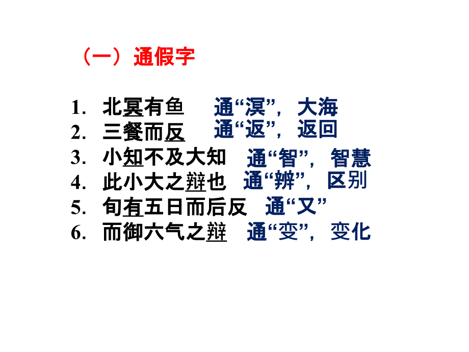 逍遥游知识点字词整理复习_第1页