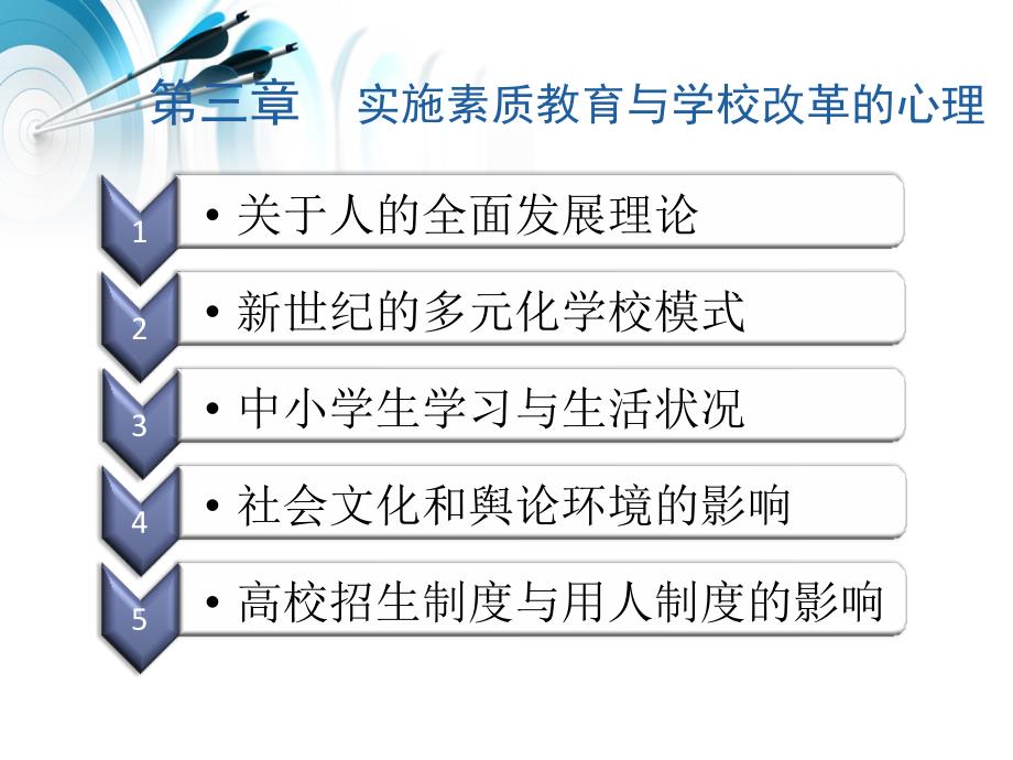 学校心理学第三章实施素质教育与学校改革的心理_第1页