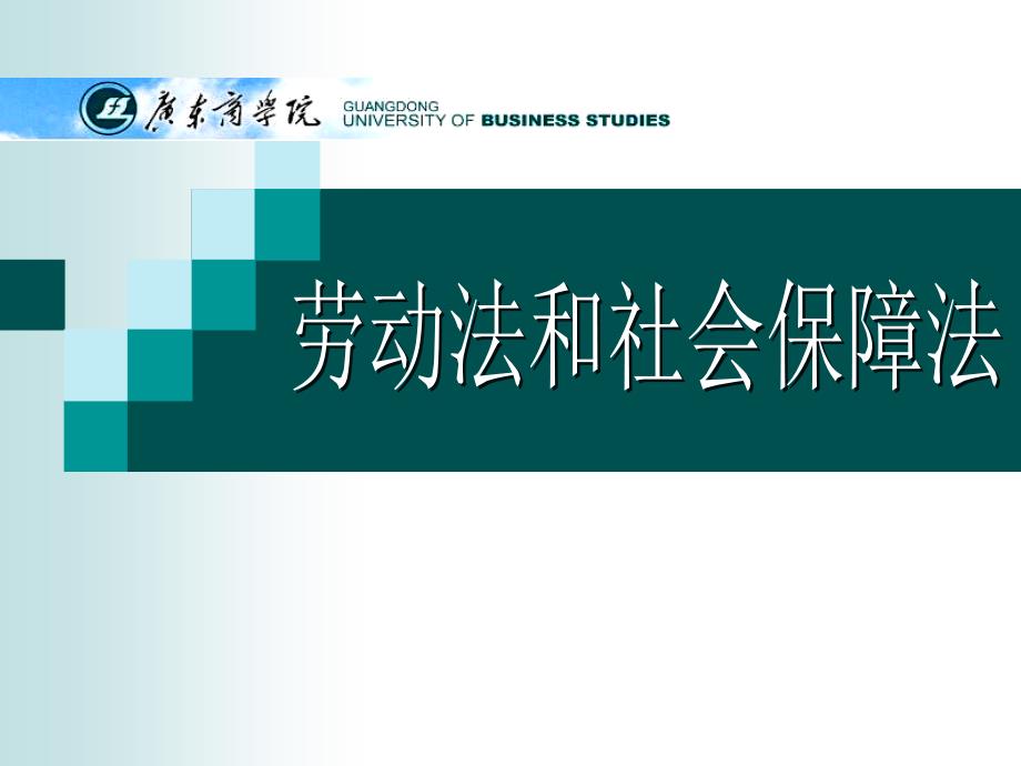 劳动法和社会保障法第二讲劳动法律关系_第1页