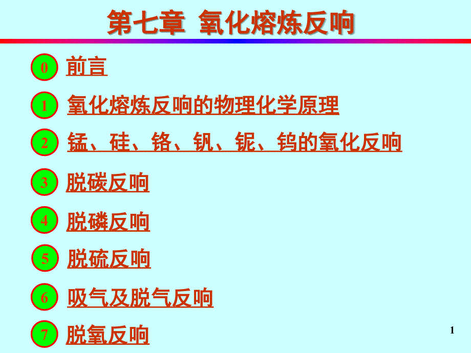 冶金学第七章氧化熔炼反应_第1页