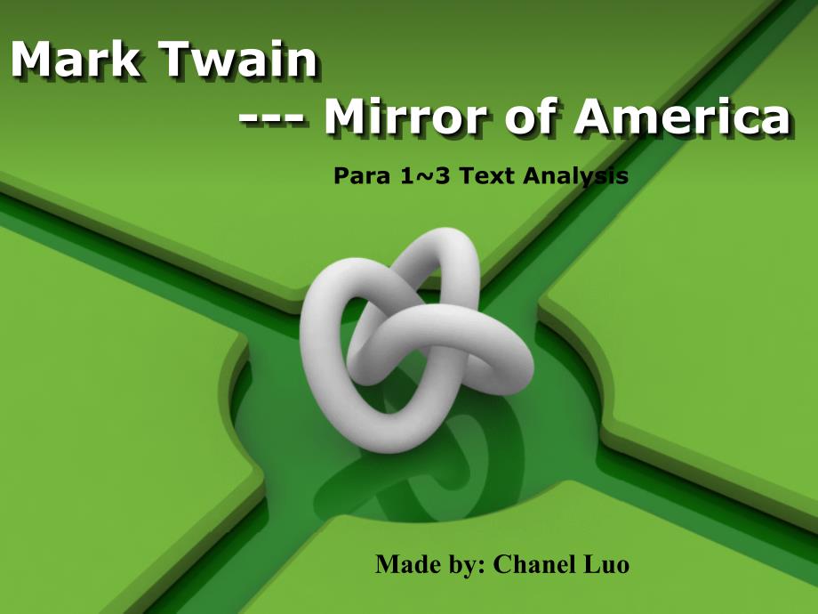 Mark Twain-the mirror of America第一部分课文讲解_第1页