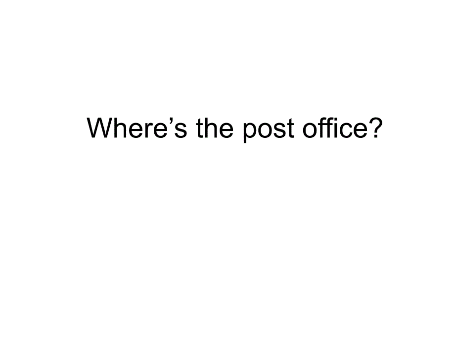 人教版7B Unit2 复习课件Where’s the post office_第1页