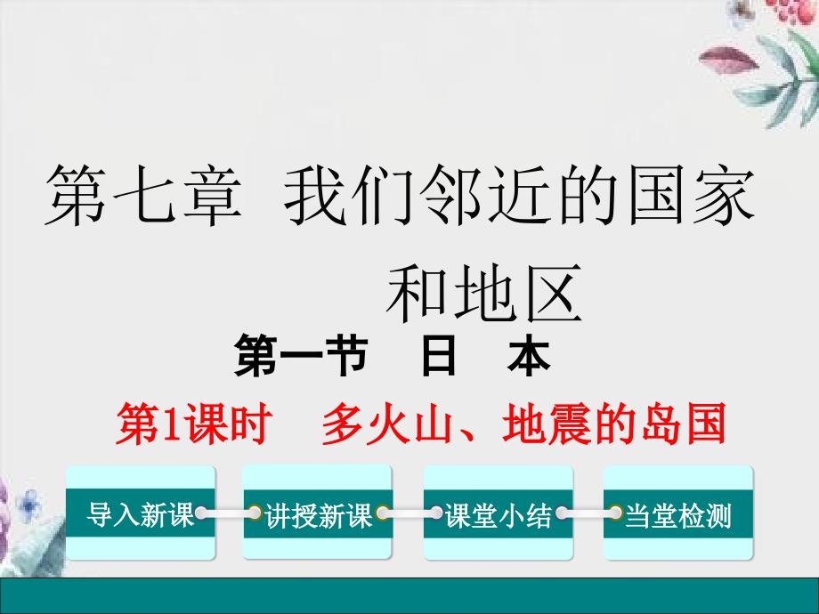 七年级地理下册第七章第一节《日本》课件_第1页