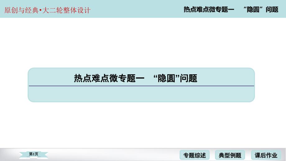 2020届高考数学理科二轮4-热点难点微专题1课件_第1页