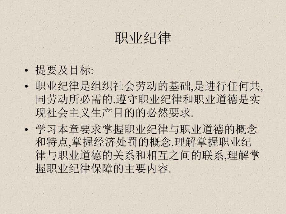 [人力资源]职业纪律课件教材讲义_第1页