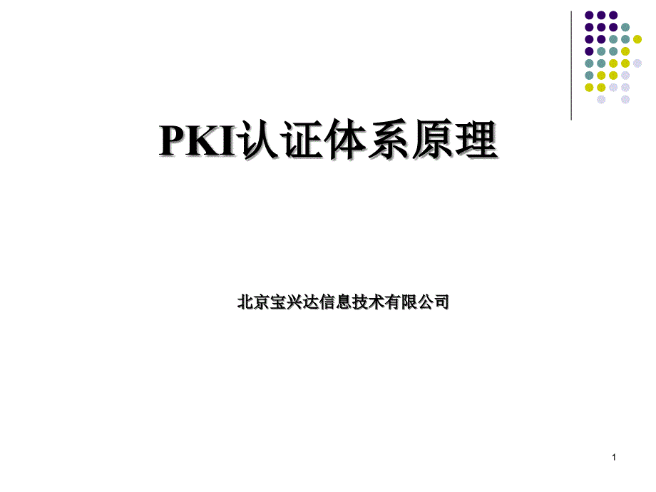 PKI认证体系原理课件_第1页