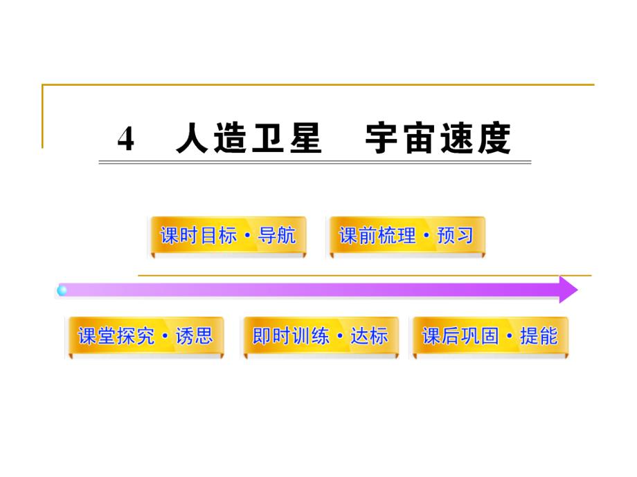 34人造卫星宇宙速度课件(教科版必修2)_第1页