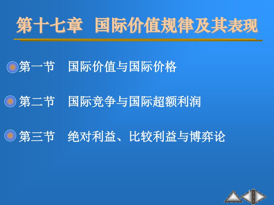 《现代政治经济学》课件-17 国际价值规律及其表现（国家级课程20章）_第1页