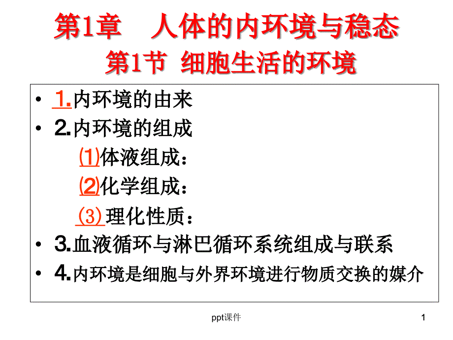 一轮复习人体的内环境与稳态及实例--课件_第1页