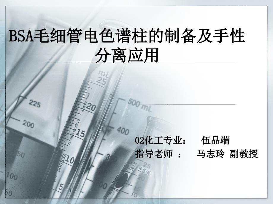 BSA毛细管电色谱柱的制备及手性分离应用课件_第1页