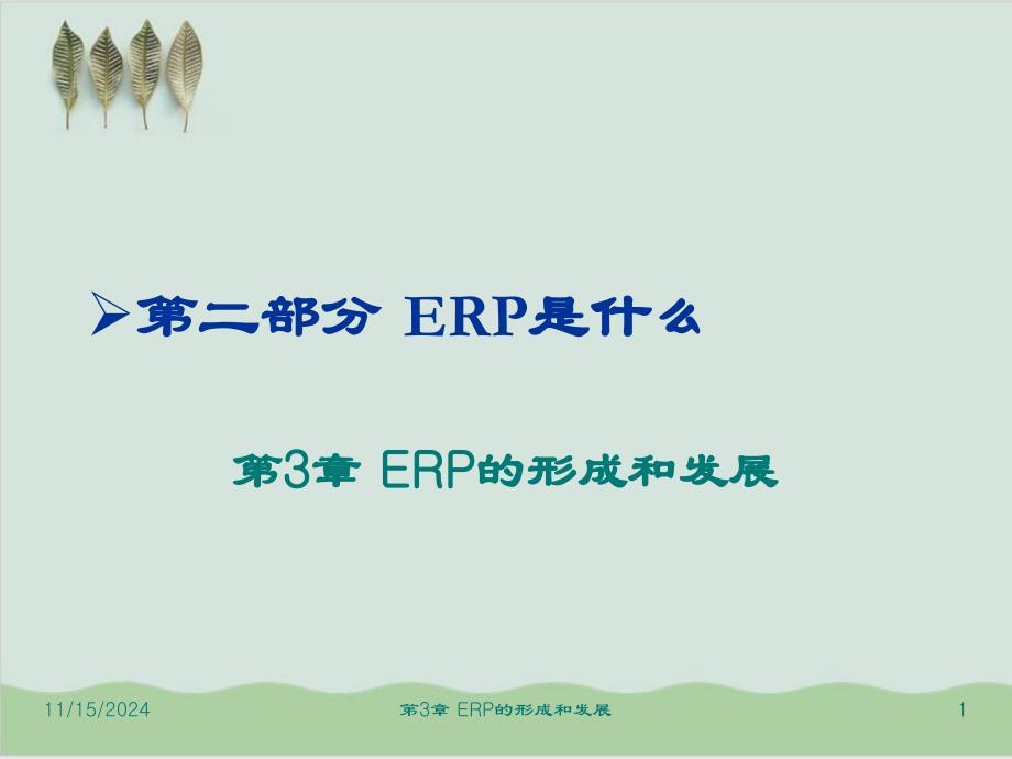 ERP的形成和发展历程课件分析课件_第1页