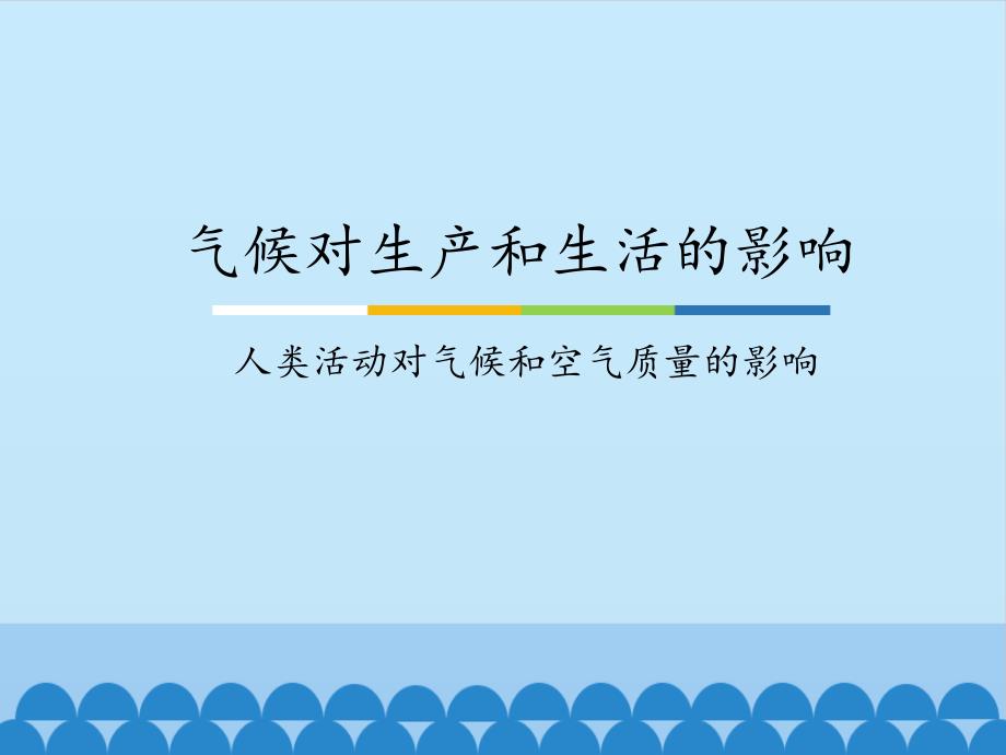 中图版八(上)地理课件气候对生产和生活的影响-人类活动对气候和空气质量的影响课件_第1页