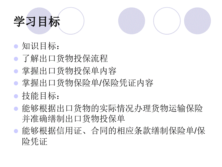 外贸单证8缮制保险单据_第1页