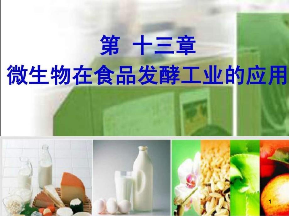 第十三章微生物在食品发酵工业的应用课件_第1页