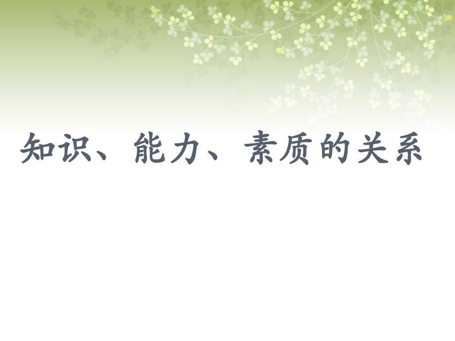 知识能力与素质的关系课件_第1页