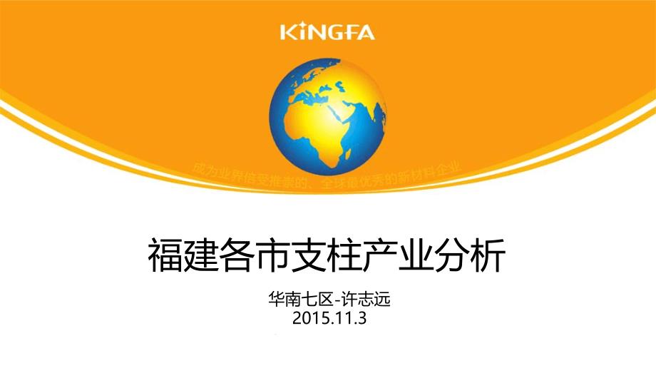 福建各市支柱产业分析要点课件_第1页