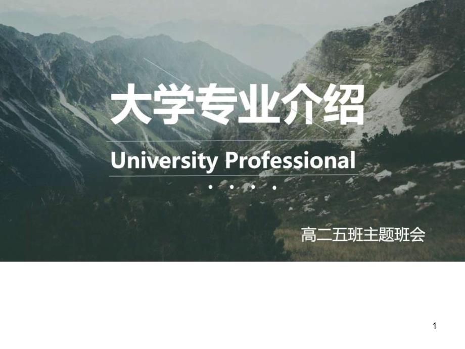 大学专业介绍课件_第1页