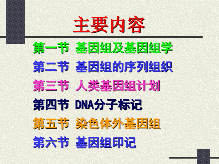 动物遗传学基因组水平的遗传课件_第1页