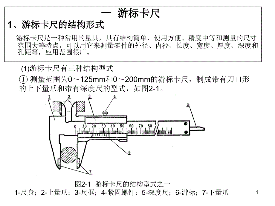 第二章--卡尺使用说明课件_第1页