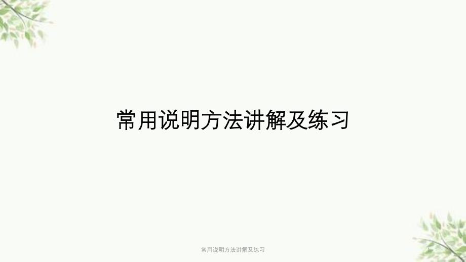 常用说明方法讲解及练习课件_第1页