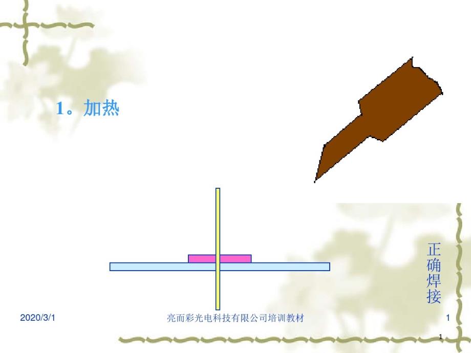 电烙铁焊接五步法教学课件_第1页