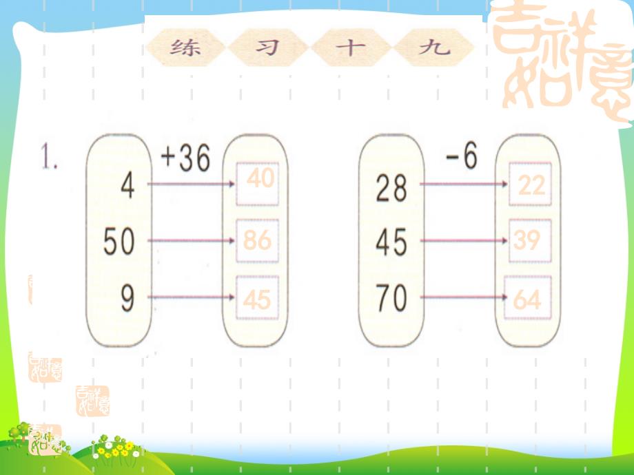 人教版一年级数学下册第六单元《练习十九》优质课课件_第1页