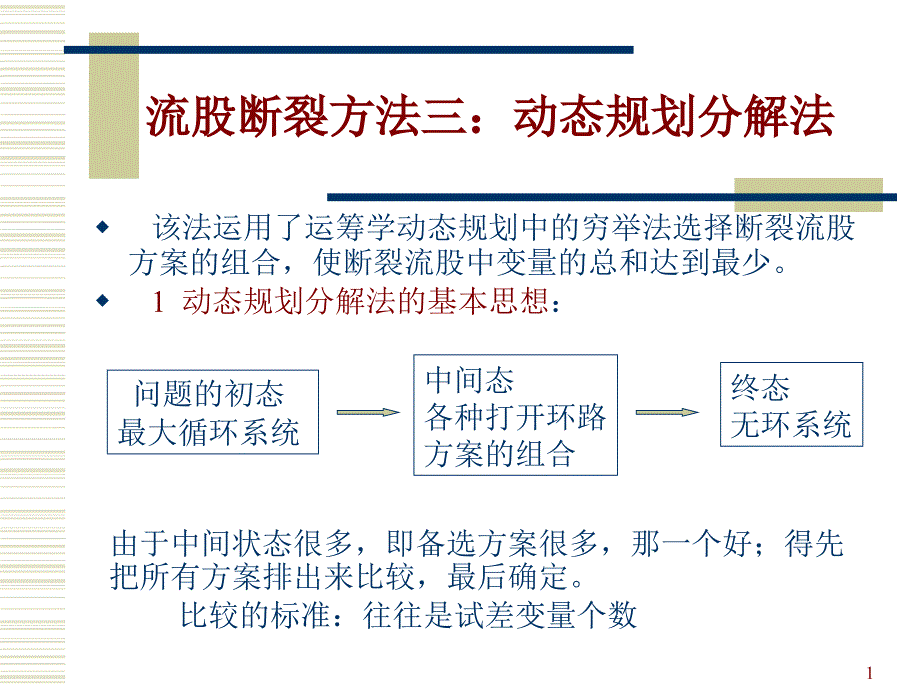 流股断裂方法三动态规划分解法课件_第1页