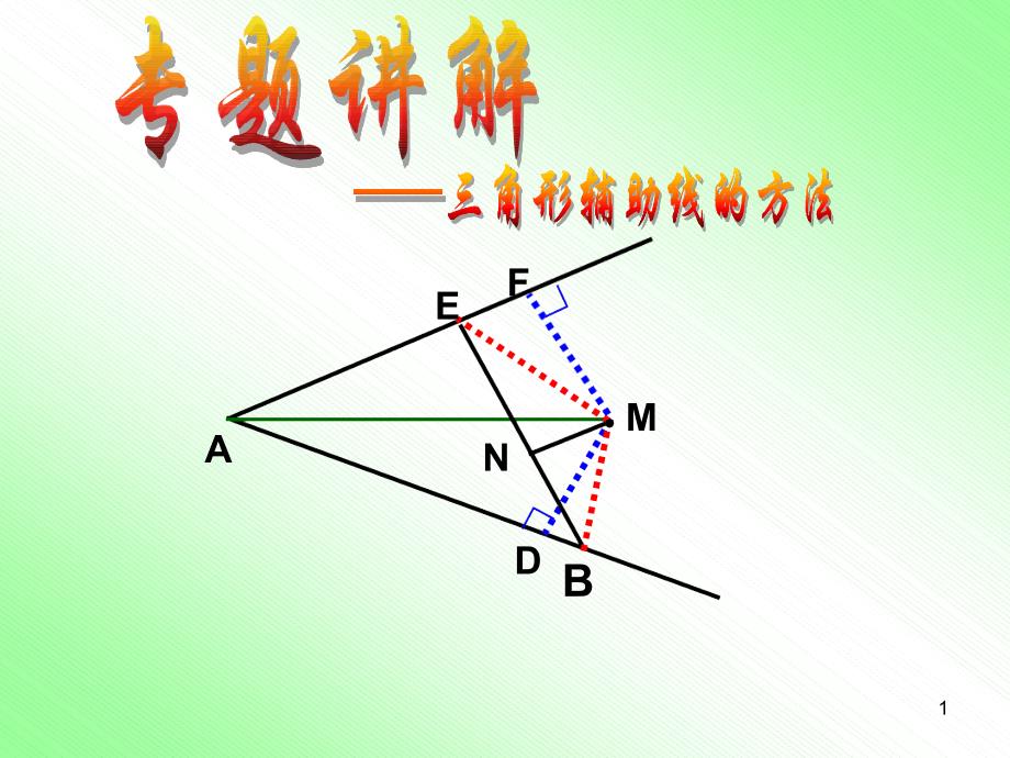 构造全等三角形常见辅助线法课件_第1页