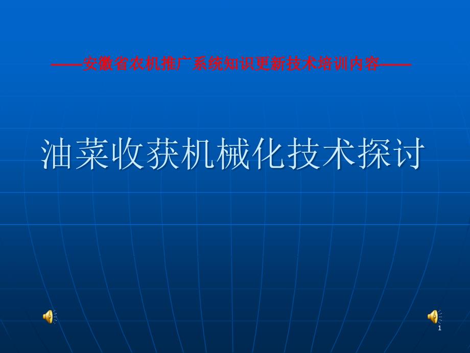 油菜机械化收割现状安徽农机推广网课件_第1页