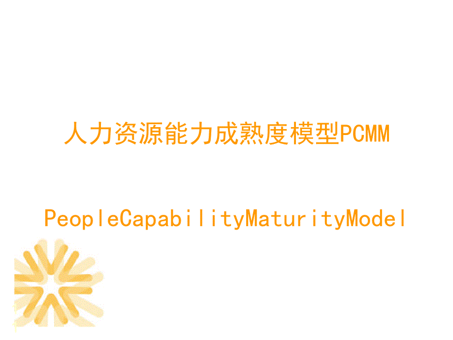 人力资源能力成熟度模型PCMM(28张)课件_第1页