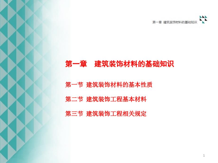 第一章建筑装饰材料基础知识课件_第1页