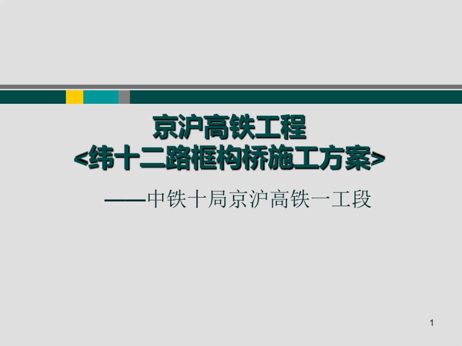 框架桥施工方案汇报课件_第1页