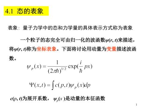 態(tài)和力學(xué)量的表象課件