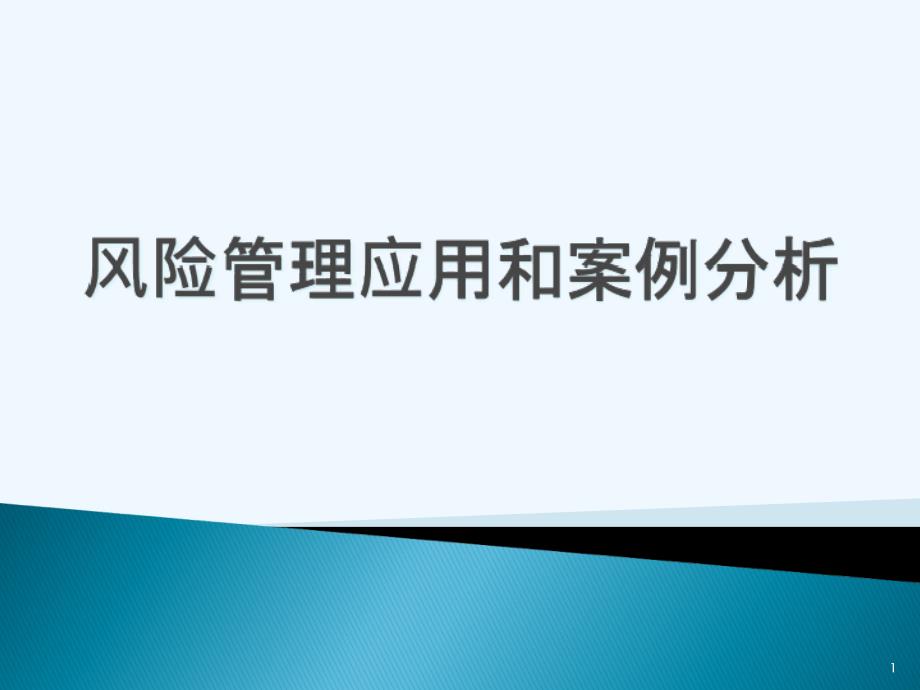 制药企业-风险管理培训课件_第1页