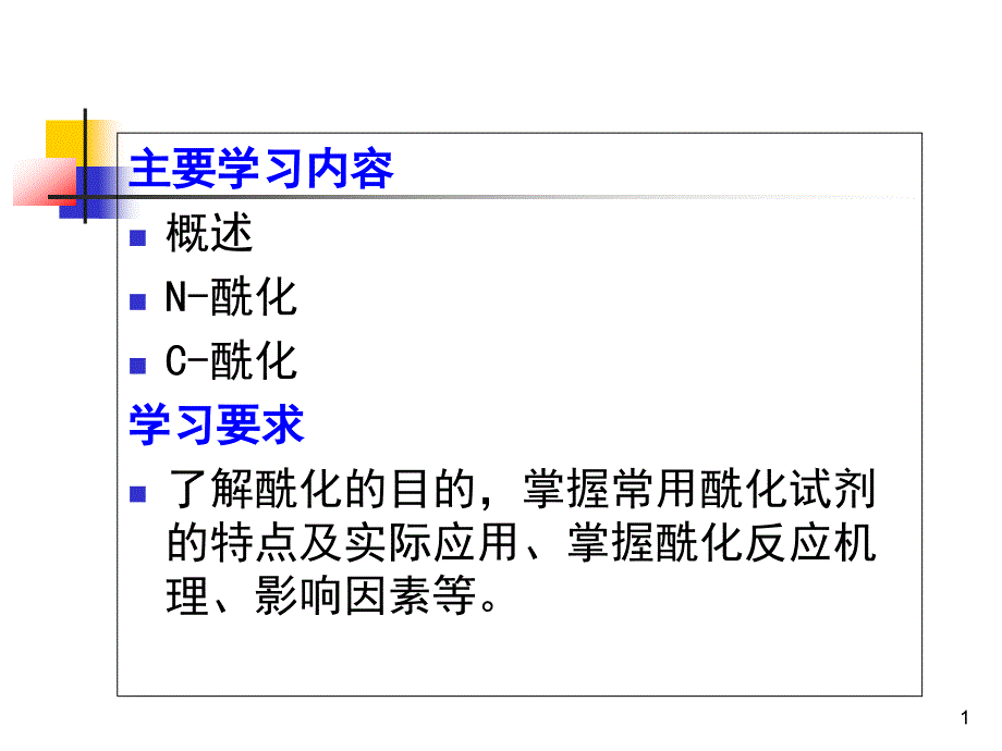 第八章-酰化反应课件_第1页