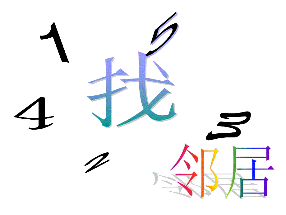 幼儿园大班数学--找邻居10以内的相邻数课件_第1页