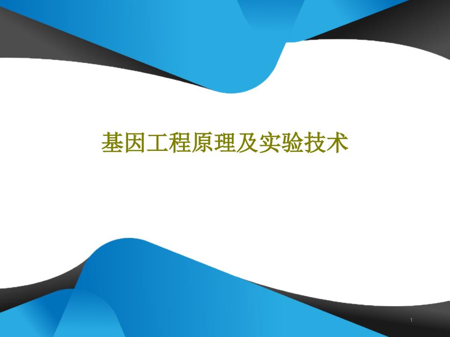 基因工程原理及实验技术课件_第1页