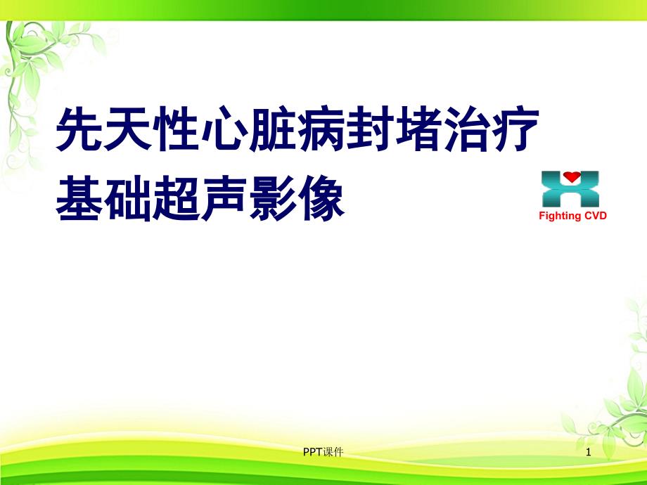 先天性心脏病封堵治疗基础超声影像--课件_第1页