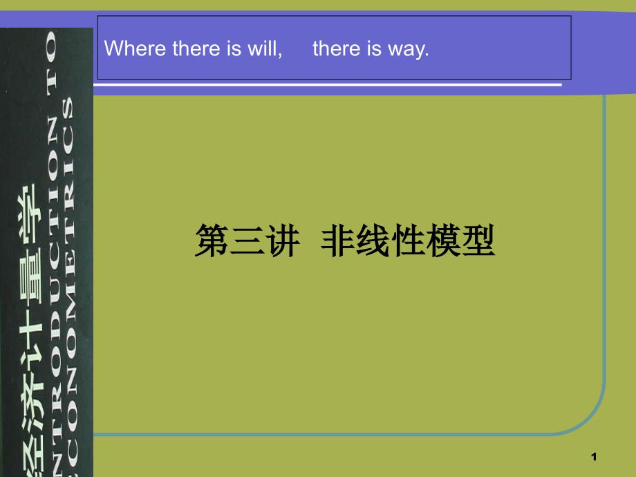 第五讲1非线形模型常用公式课件_第1页