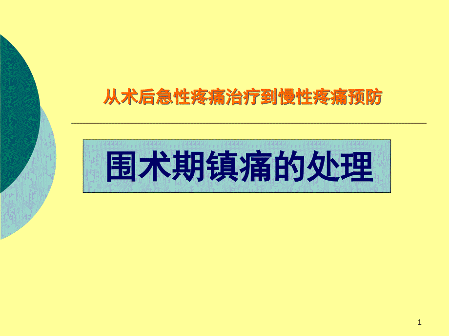 围术期镇痛医学课件_第1页