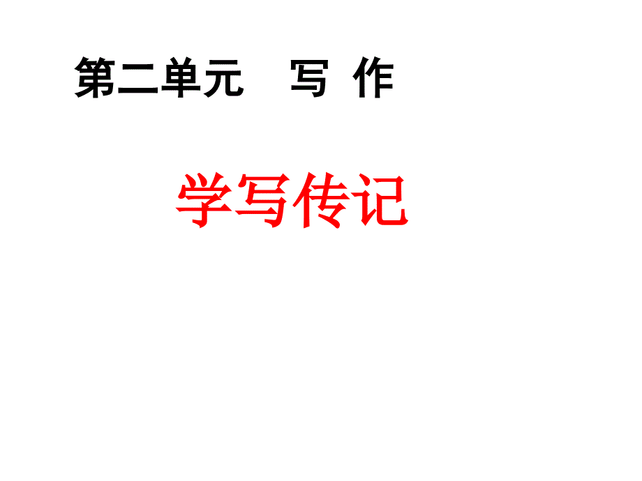 部编本人教版八年级语文上册第二单元《写作学写传记》ppt课件_第1页