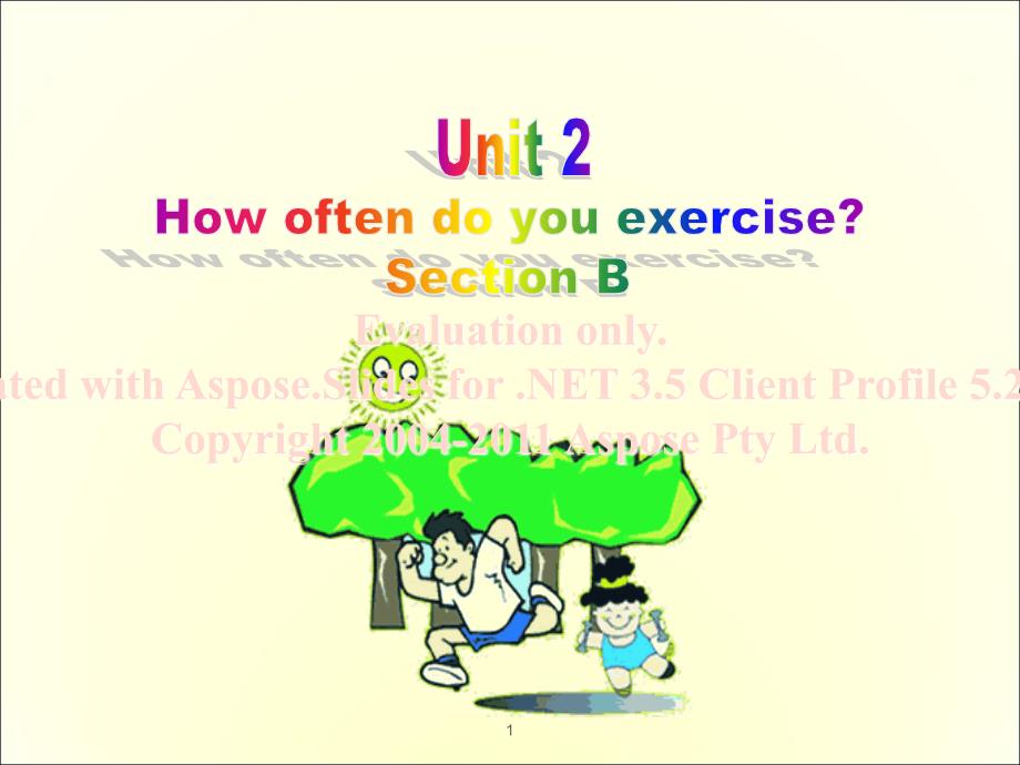 人教版新目标八年级上-Unit-2-How-often-do-you-rcise-Section-Bppt课件_第1页