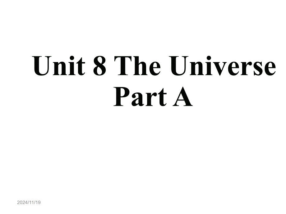 闽教版英语六上Unit-8-The-Universe课件_第1页