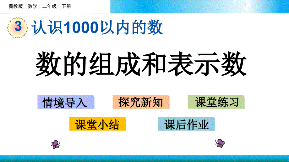 翼教版二年级下册数学教学ppt课件-数的组成和表示数_第1页