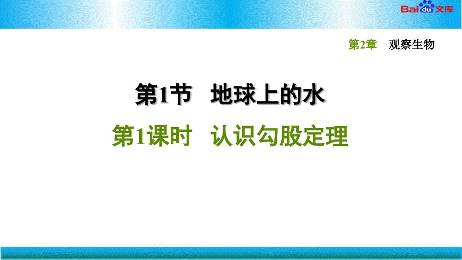 浙教版七年级上册科学习题ppt课件-观察细胞_第1页