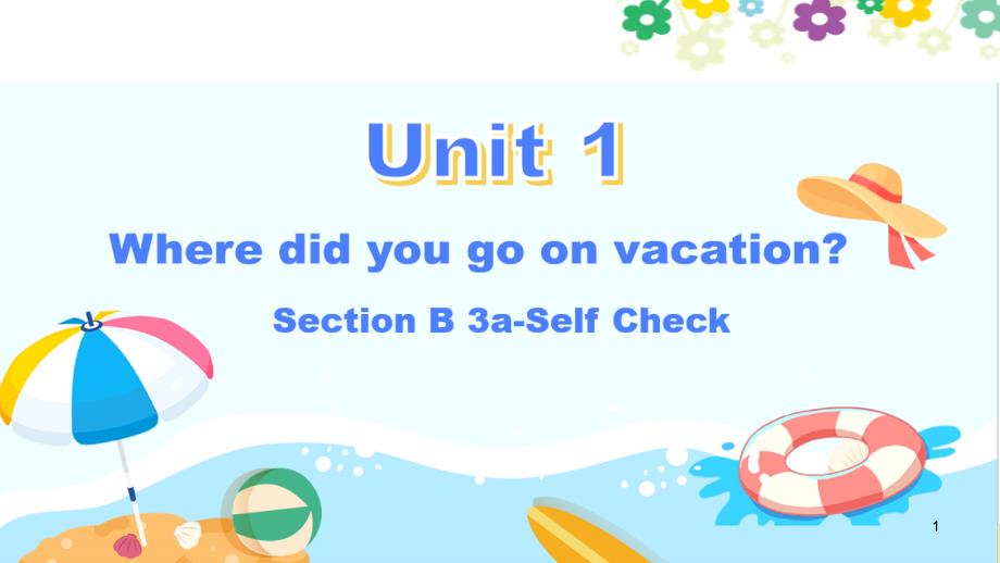 新目标人教版八年级英语上册《Unit-1-Section-B-3a-Self-Check》ppt课件_第1页