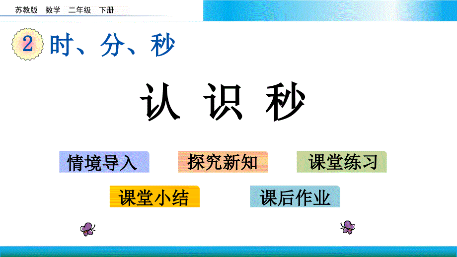 苏教版二年级下册数学教学ppt课件-认识秒_第1页