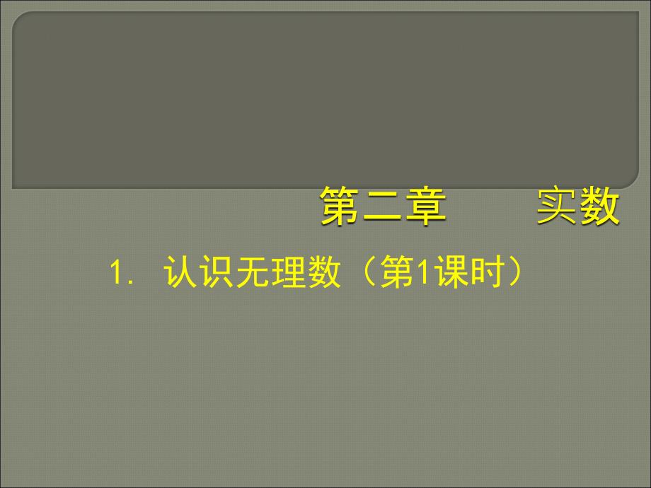 北师大版八年级数学上册2.1认识无理数ppt课件_第1页