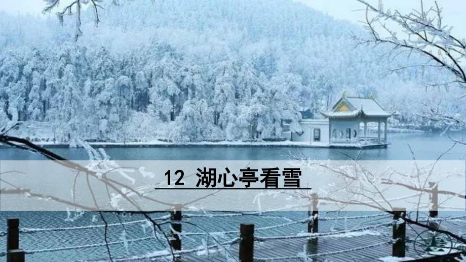 人教版语文九年级上册--湖心亭看雪课件_第1页